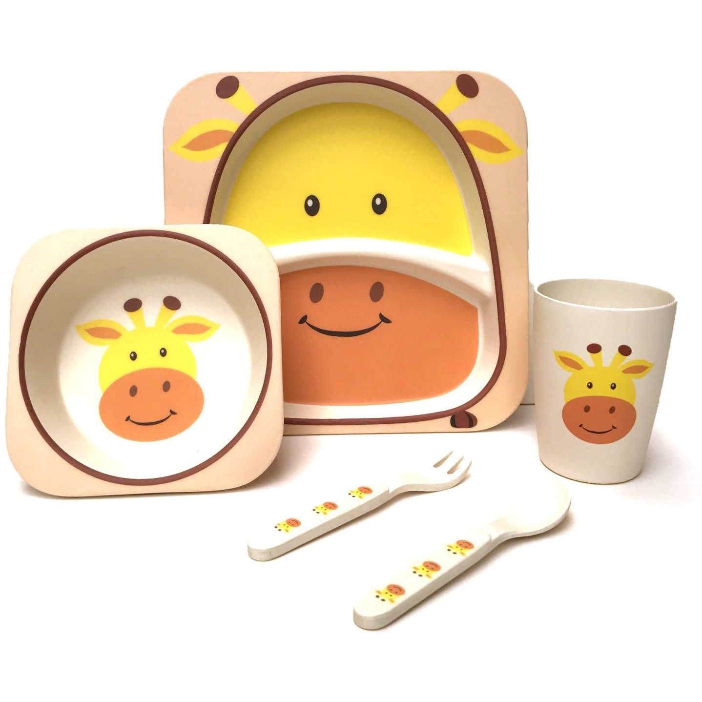 Children's 5 Piece Bamboo Dinner Set