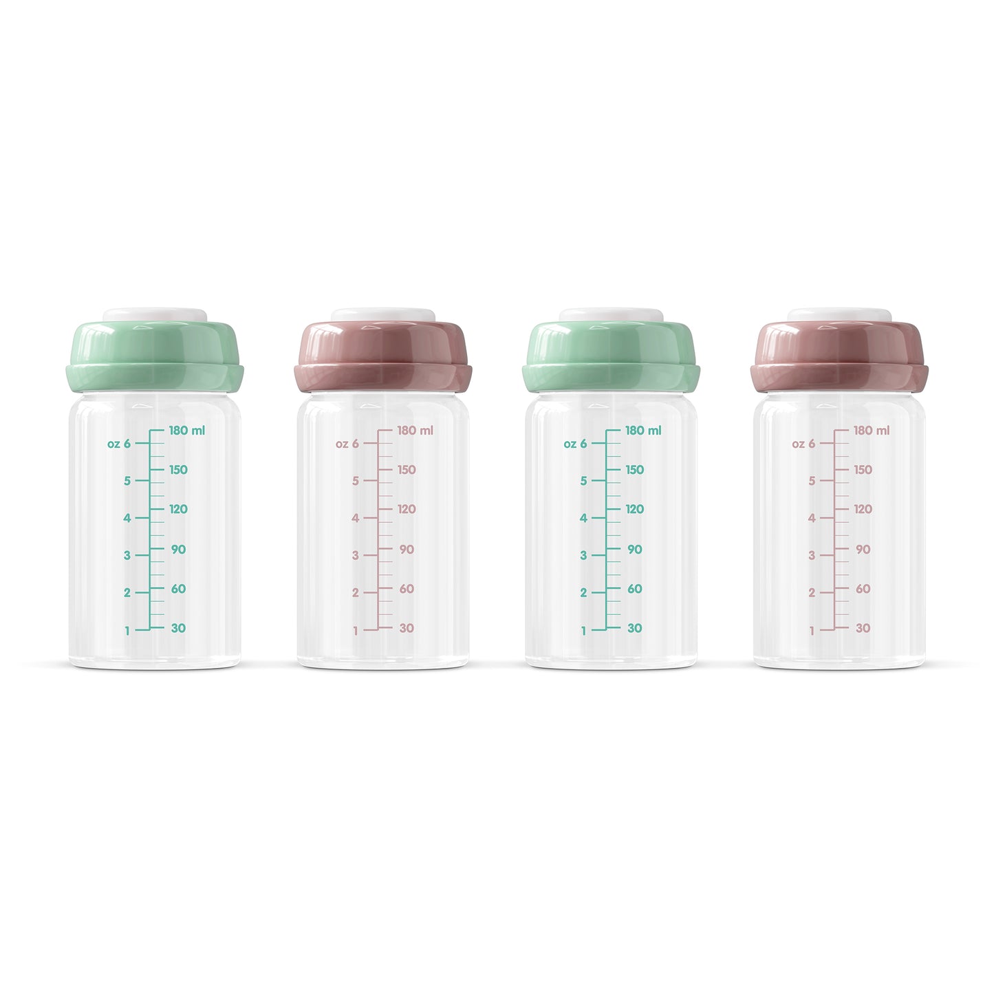 Glass Breastmilk Storage Bottles, Pack of Four, 180ml