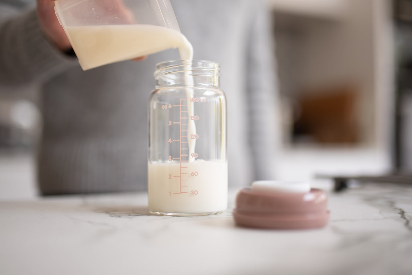 Glass Breastmilk Storage Bottles, Pack of Four, 180ml