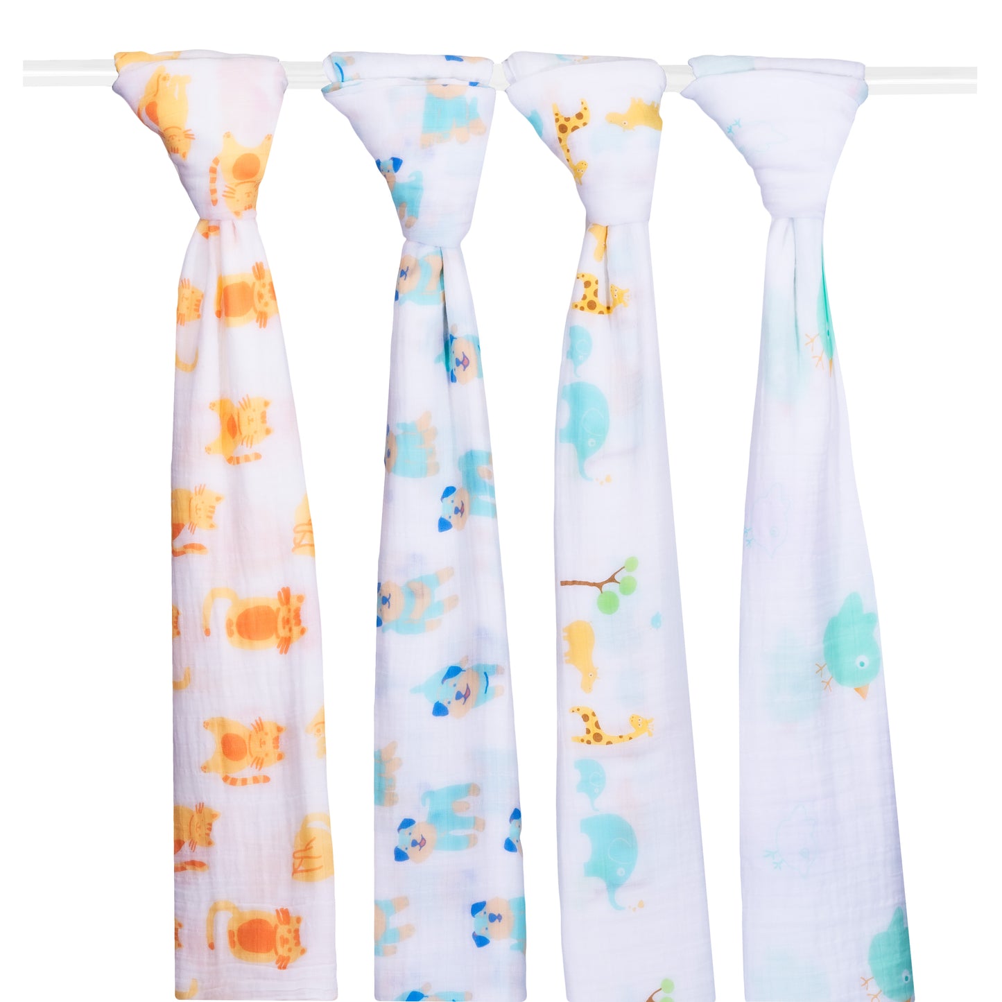 Extra Large Super Soft Muslins - Animal Designs - Gift Pack