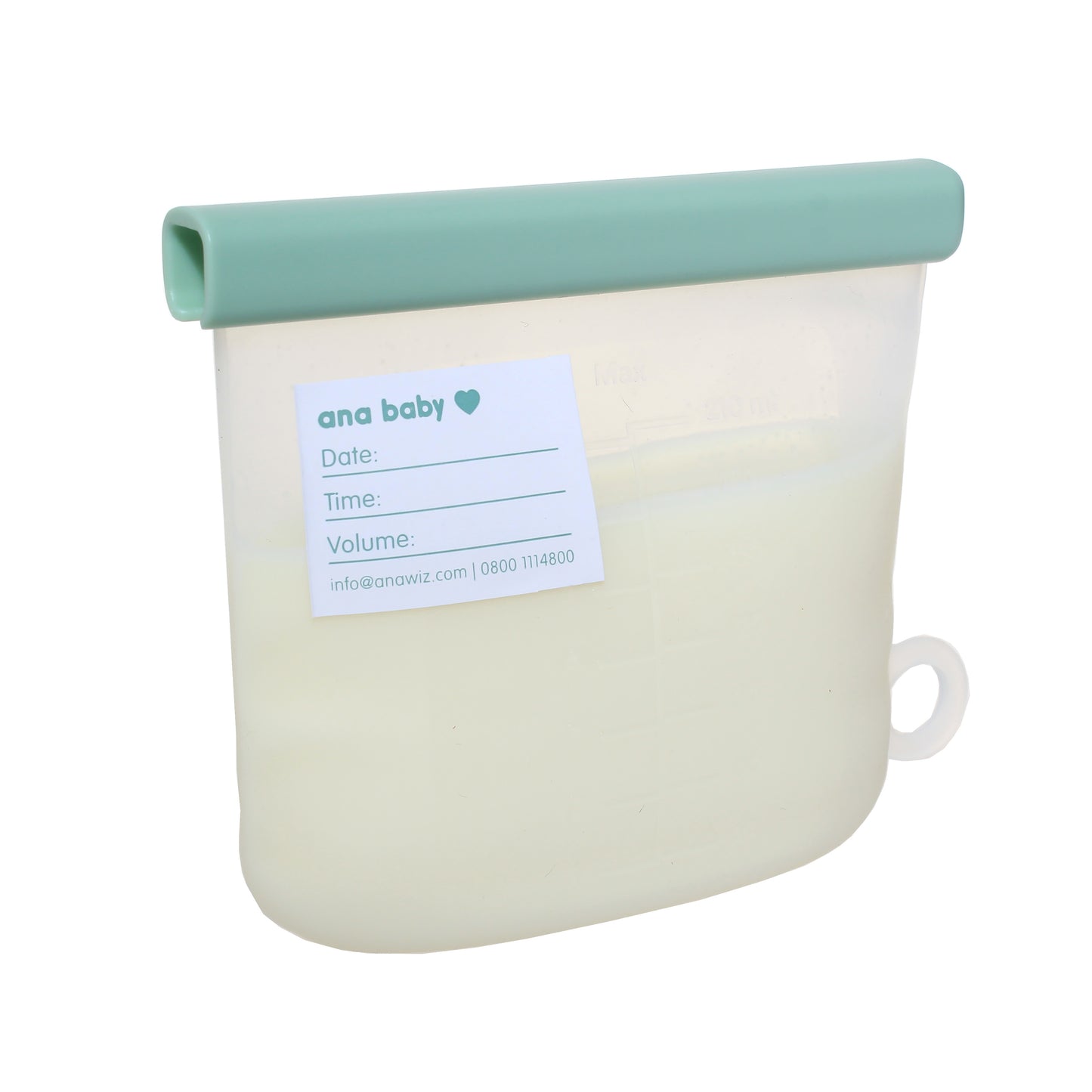 Silicone Breastmilk Storage Bags with Leak-Proof Seals, Pack of Five, 210ml