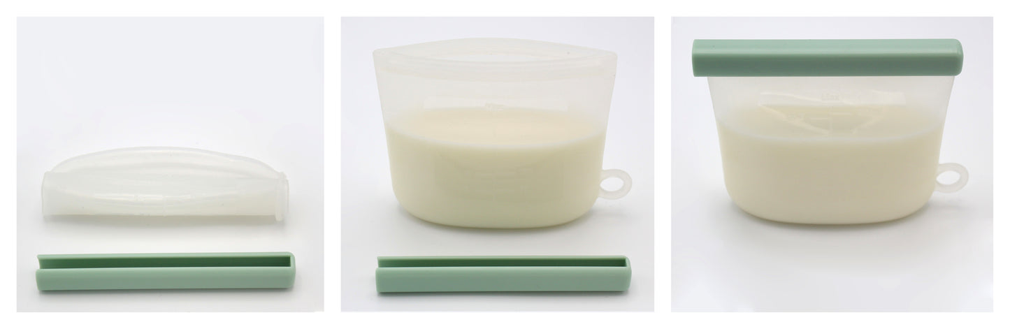 Silicone Breastmilk Storage Bags with Leak-Proof Seals, Pack of Five, 210ml