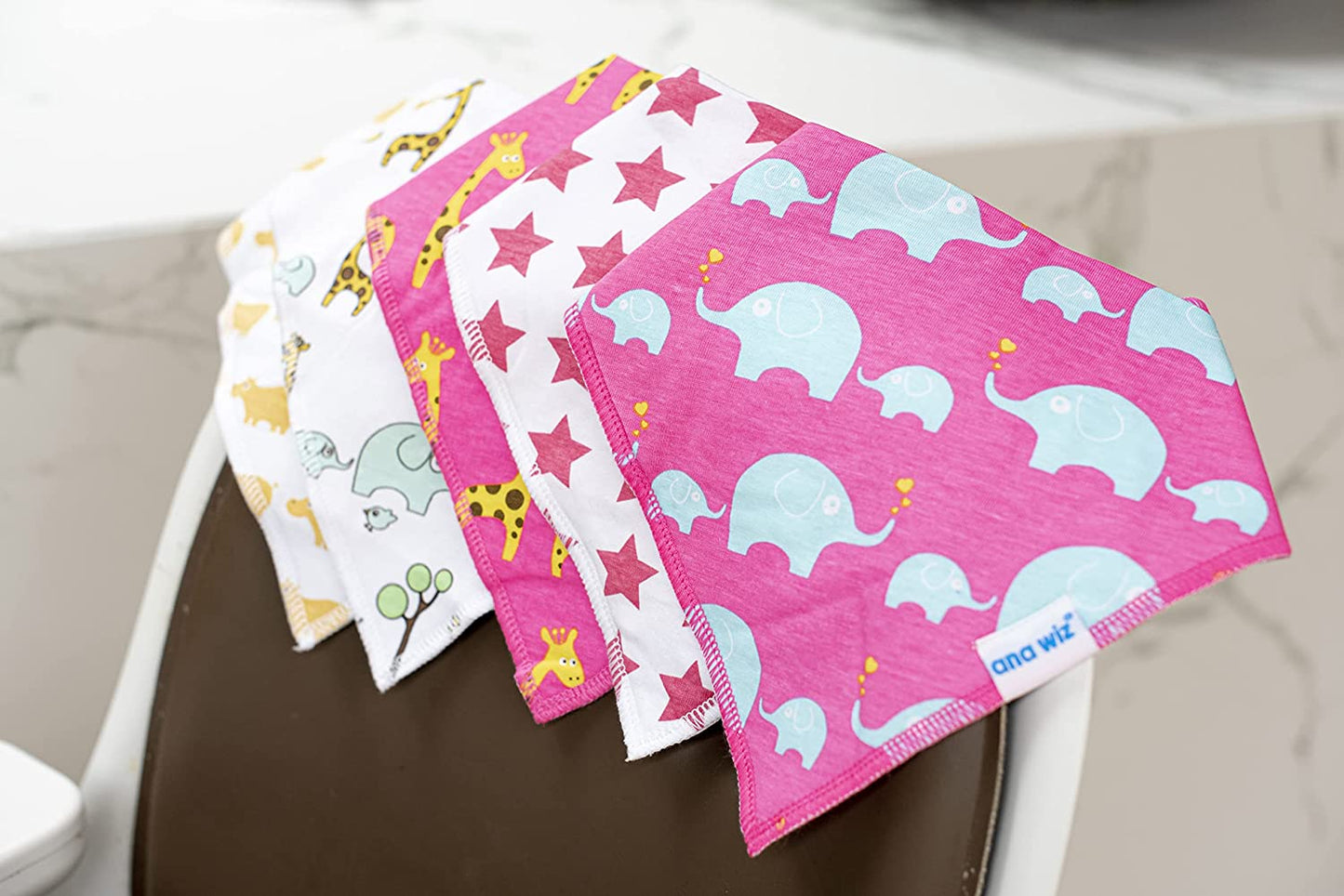 Baby Bandana Bibs (Pack of 5) Baby Bandana Bibs Ana Wiz