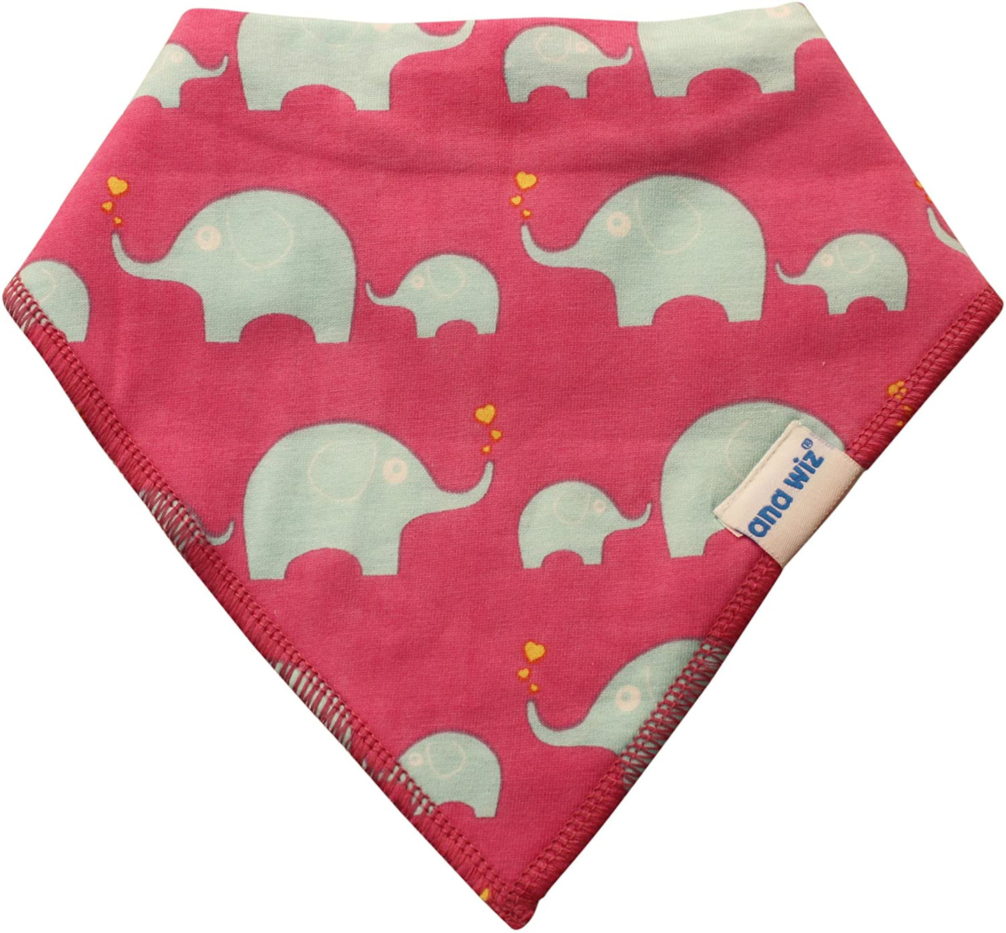 Baby Bandana Bibs (Pack of 5) Baby Bandana Bibs Ana Wiz Pink  