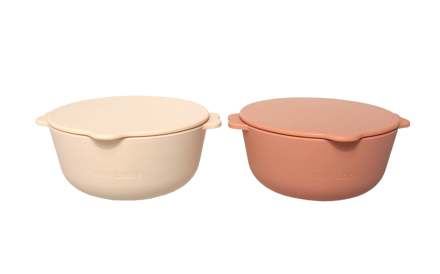 Silicone Bowls with Lids (Pack of 2) ana baby