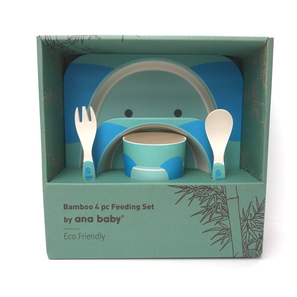 Children's 5 Piece Bamboo Dinner Set Baby Feeding ana baby