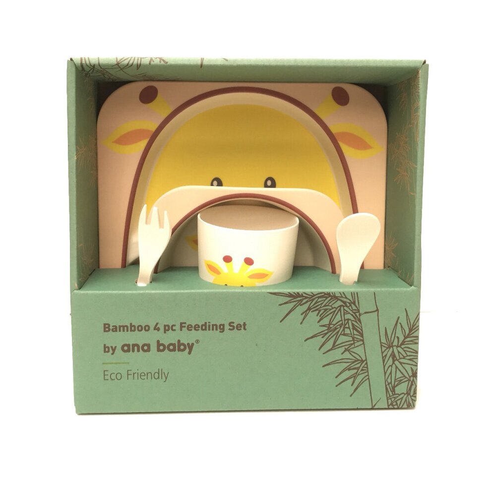 Children's 5 Piece Bamboo Dinner Set Baby Feeding ana baby