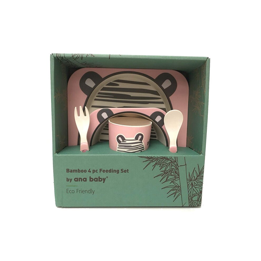 Children's 5 Piece Bamboo Dinner Set Baby Feeding ana baby