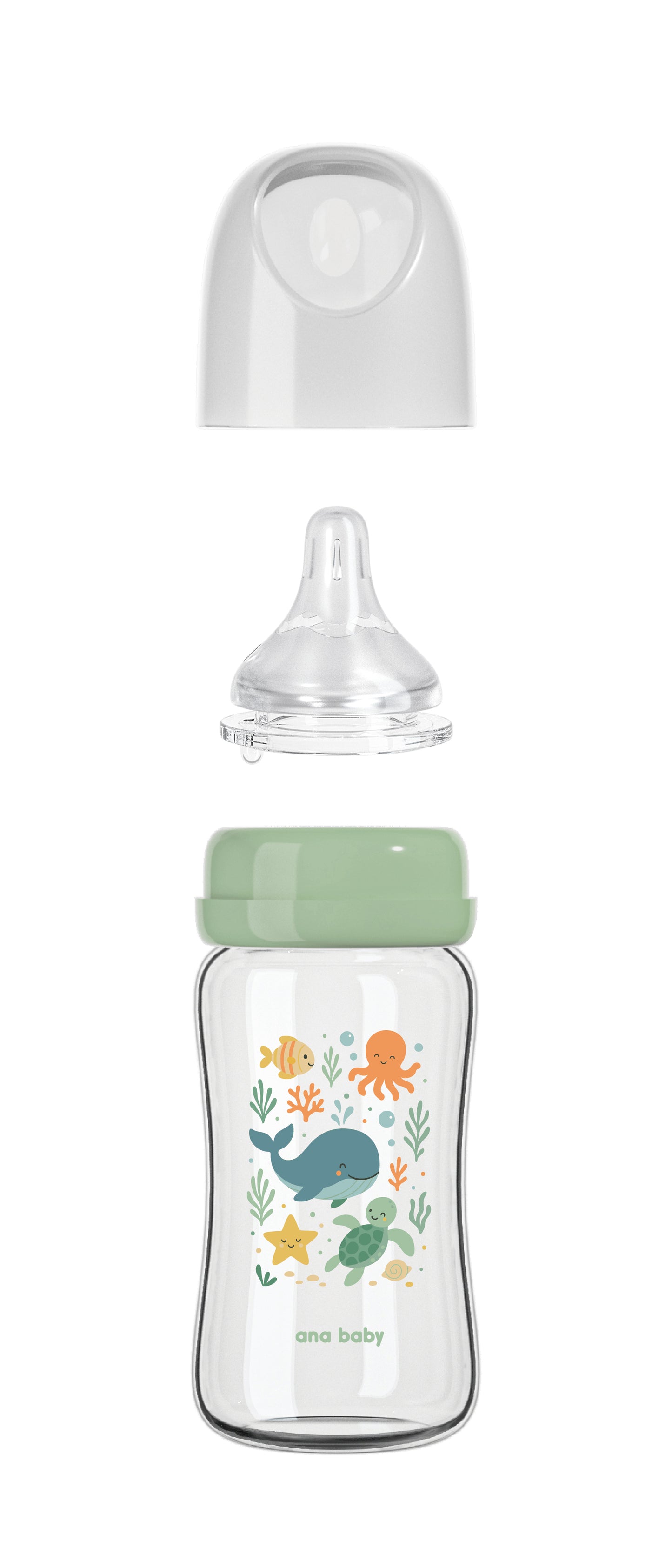 Pure Borosilicate Glass Feeding Bottles – 2 Pack