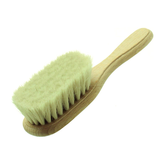 Wooden Baby Brush With Soft Goats Hair Bristles