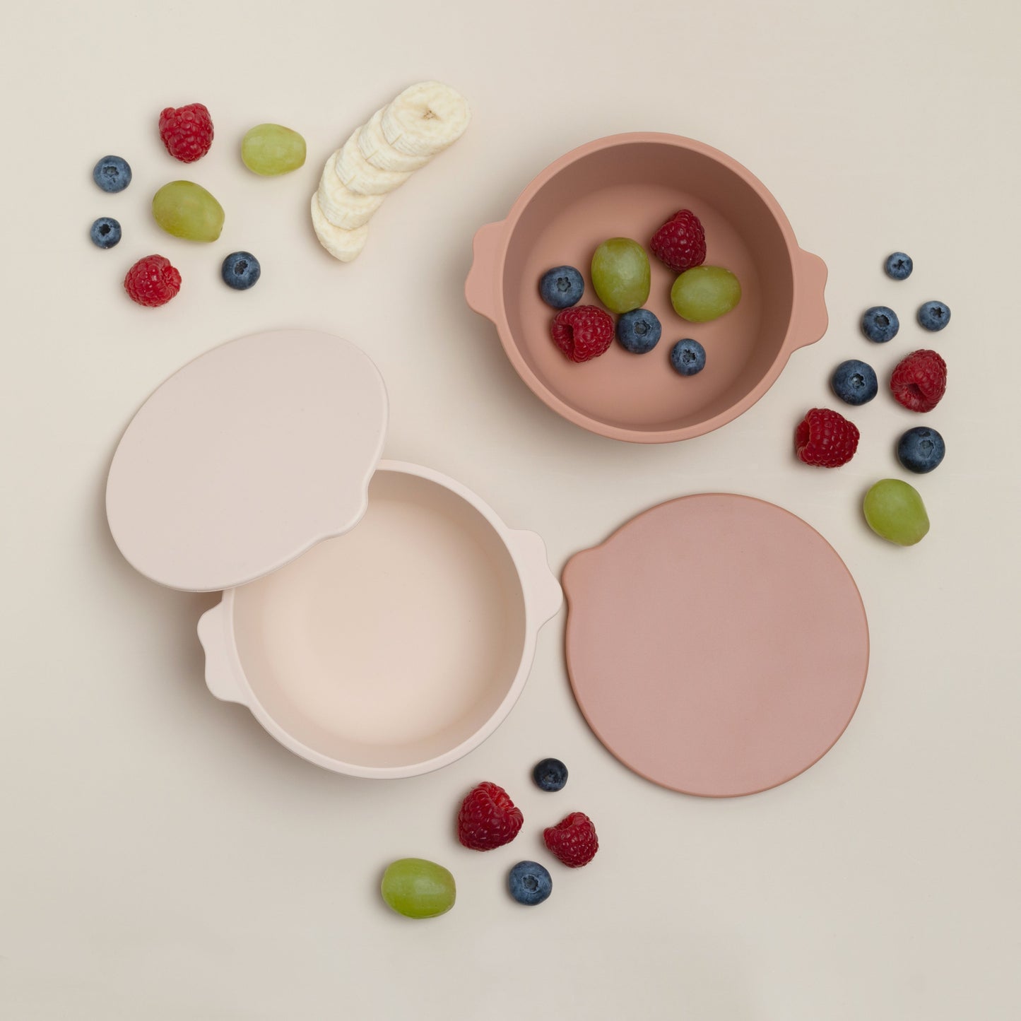 Silicone Bowls with Lids (Pack of 2)  ana baby   