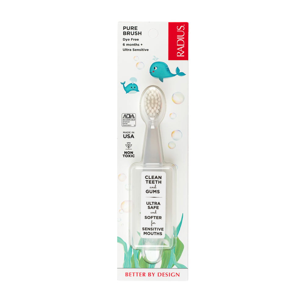 Radius Baby Pure Brush Toothbrush Ultra Soft 6 Months+ (Clear) Toothbrush Radius   