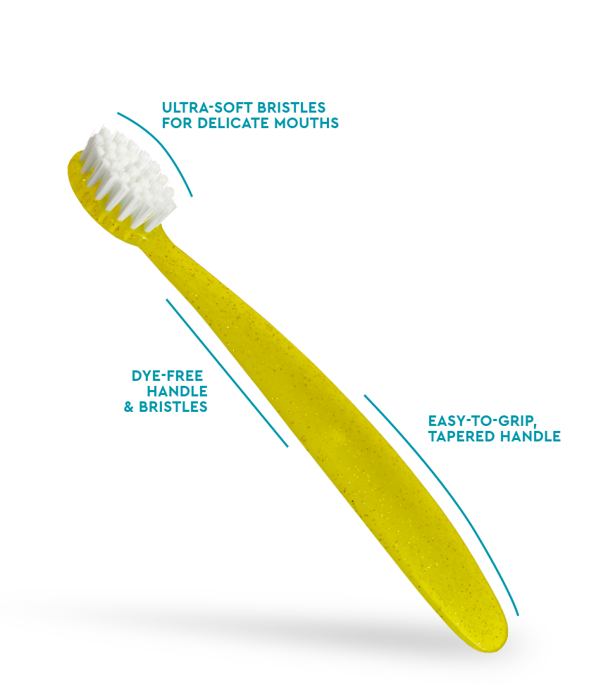 Radius Toothbrush, Totz Brush 18 Months+ (Assorted Colours) Toothbrush Radius Yellow  